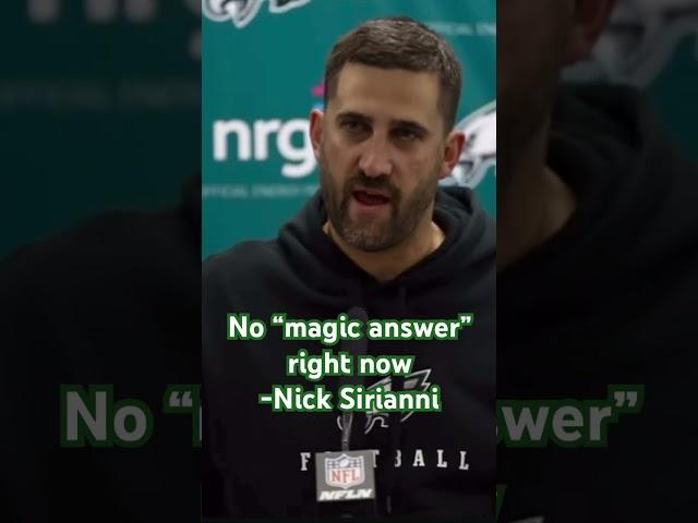 No “magic answer” right now  -Nick Sirianni after Eagles 20 point loss to Cowboys via #Eagles #NFL