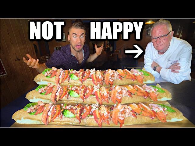 OWNER BETS $1000 I CAN'T EAT 72" OF LOBSTER ROLLS | Joel Hansen