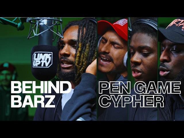 Pen Game Rap Battle Cypher (Ren DMC, DrizzGB, Sevz, Skamz) Behind Barz | Link Up TV