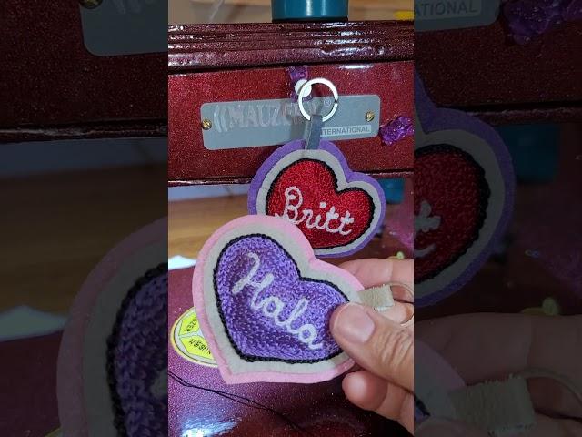 Puffy Chain Stitch Heart Charms!