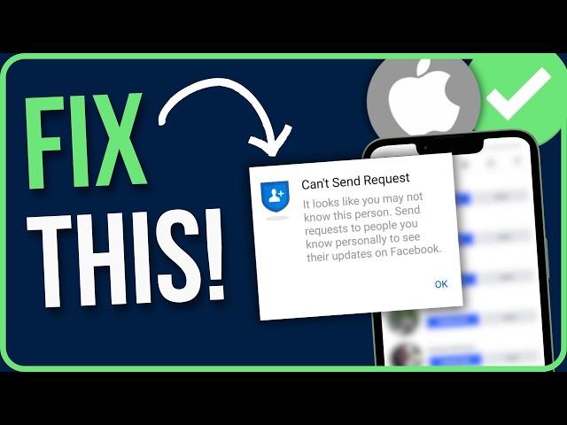 FIX FACEBOOK CANT SEND REQUEST (2024) | How to Fix Facebook Can't Send Request Right Now