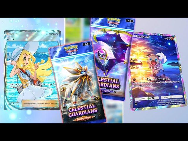 FIRST PACK MAGIC! Opening Our First Packs of CELESTIAL GUARDIANS! | Pokémon TCG Pocket