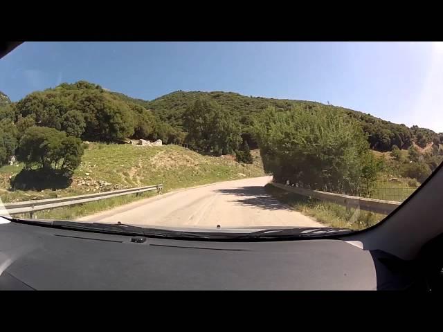 Driving on road 111 (Patras - Kleitoria / Greek National Road 33 / highway driving) - onboard camera