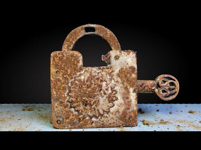 Very Rusty Antique Lock Restoration