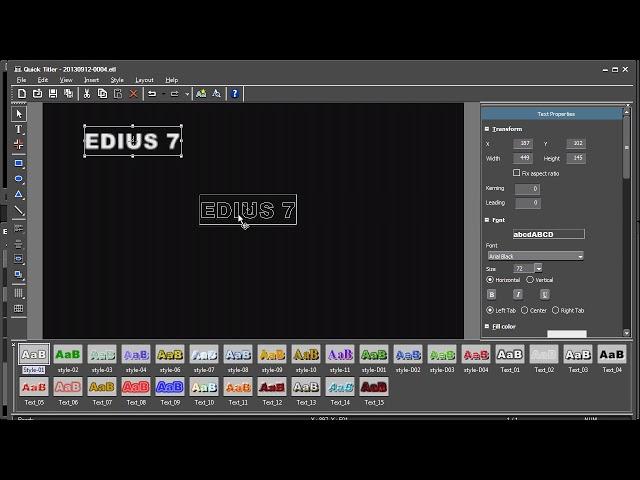 Grass Valley EDIUS Pro - 11) Creating a simple title