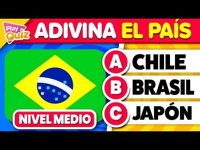 Adivina el País por Su Bandera  - Nivel Medio | Play Quiz Geografía