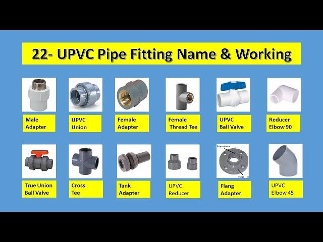 UPVC Pipe Fitting Name and Working I Plumbing Skills