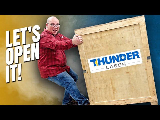 Un-crating the Thunder Laser Aurora 8 Fiber Laser!