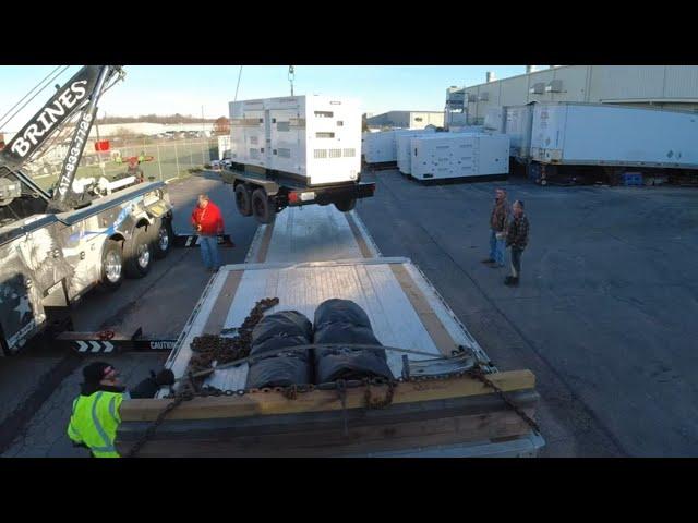 #758 Tow Truck to load Generators and Cable Reels The Life of an Owner Operator Flatbed Truck Driver