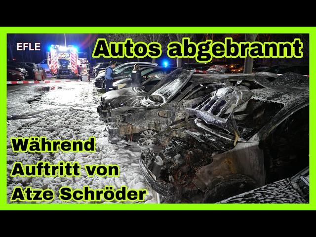 ️Während Atze Schröder Show️AUTOS DER ZUSCHAUER IN FLAMMENAm Haus Auensee in Leipzig