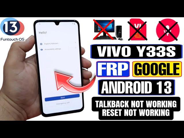 VIVO Y33s FRP Bypass Android 13 Without PC | VIVO Y33s FRP Unlock || 100% Working 2023 Latest Method