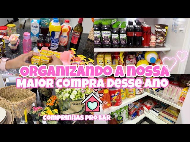 ORGANIZAÇÃO DAS COMPRAS| LIMPEI E ORGANIZEI A GELADEIRA| ENCHEU NOSSA DESPENSA| DEUS É MUITO BOM