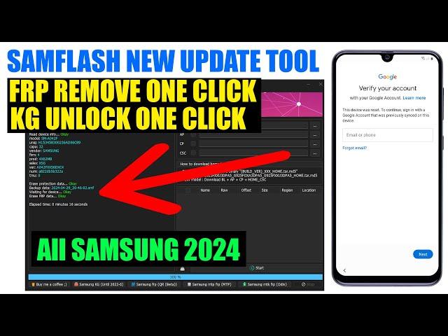 SamFlash New Update Samsung Android 13/14 FRP bypass ADB Not Working Fixed | Samsung FRP Tool 2024