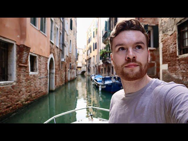 Boat Ride Through Empty VENICE Canals, Italy 