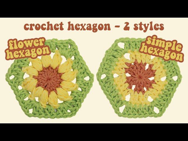 Crochet Hexagon Tutorial (2 ways)