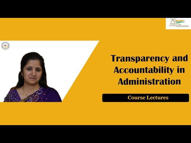 Transparency and Accountability in Administration