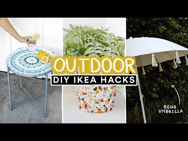 DIY OUTDOOR IKEA HACKS ️ Affordable DIY Decor + Furniture for Outside