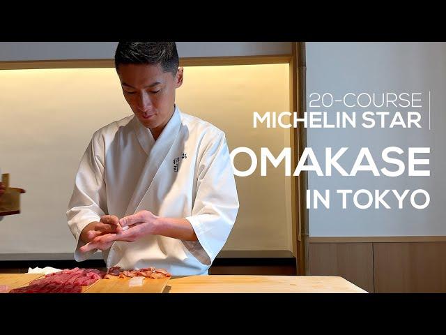 $260 Michelin Starred Sushi Omakase in Kita-Aoyama, Tokyo - Sushi Masashi * Vlog | 4K