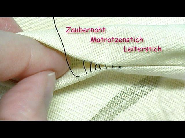 #79 - Zaubernaht, Matratzenstich/Leiterstich Neuauflage - Blindstich magic stitch / invisible stitch