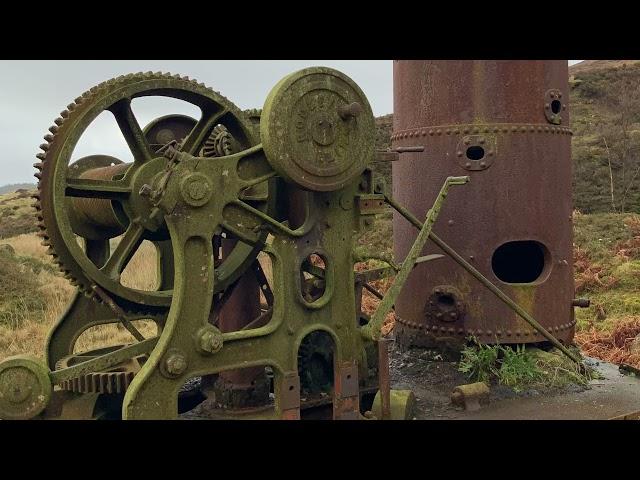 Abandoned Smith & Rodley Steam Crane old machinery Jumbles Quarry Trough of Bowland Slaidburn