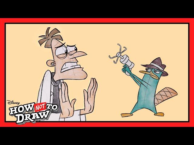 Dr. Doofenshmirtz Cartoon Comes to Life!  | How NOT To Draw: Phineas and Ferb | @disneychannel