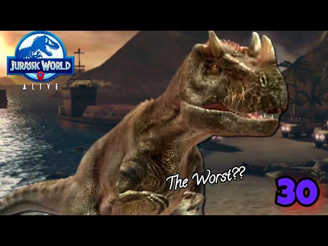 CERATOSAURUS GEN2 Level 30 Battles on Beach- Is it the WORST FIERCE OMEGA? Jurassic World Alive PVP