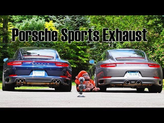 Porsche Sports Exhaust PSE vs No Sports Exhaust 911 991.2