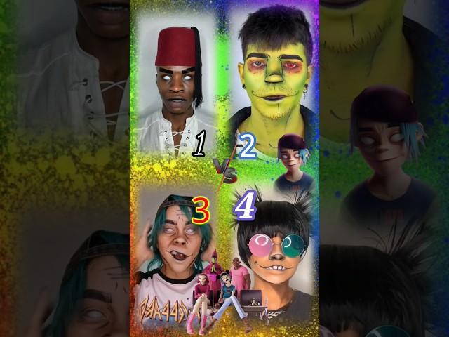 NEW CREATIVE MAKEUP INSPIRED BY GORILLAZ  #shorts #tiktok #viral #trend