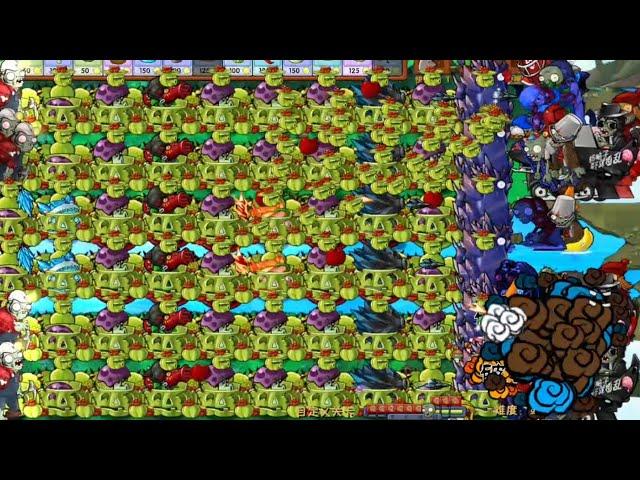 Scared shrooms and cactus plants versus zombies pvz fusion full survival GAMEPLAY  #pvz #gaming