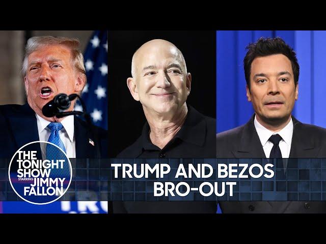 Trump Hosts Jeff Bezos at Mar-a-Lago, Uber Donates $1 Million to Trump's Inauguration | Tonight Show