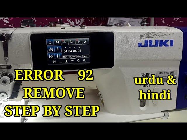 Error 92 remove step by step of juki ddl900c|how to fix Error 92 juki ddl-900c Gm electronics tech