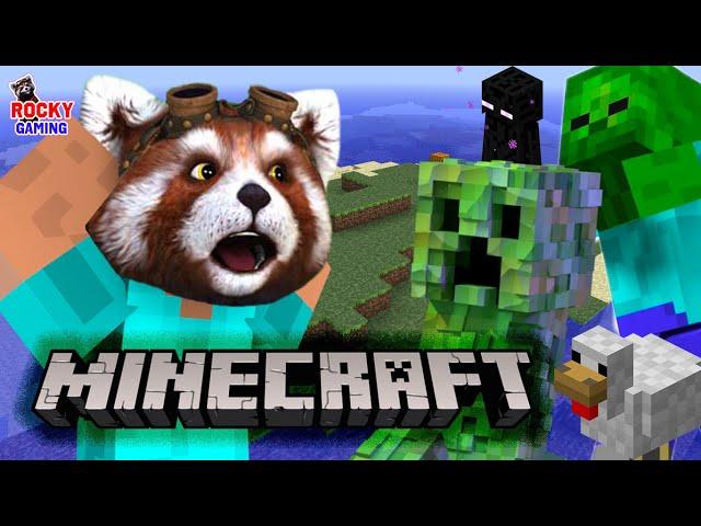 ОСТАТЬСЯ В ЖИВЫХ НА НЕОБИТАЕМОМ ОСТРОВЕ! РОККИ ИГРАЕТ В MINECRAFT!