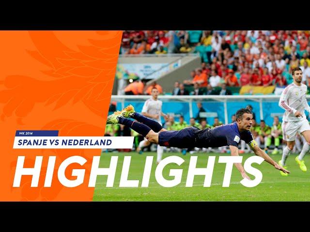 Highlights: Spanje - Nederland 1-5 (13/06/2014) WK 2014