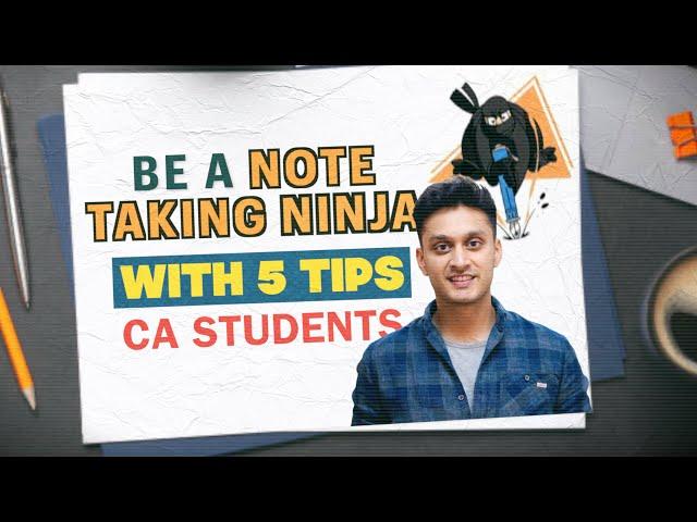 A CA's Study Secrets: 5 Note-Taking Tips for Exam | CA Rohan Gupta