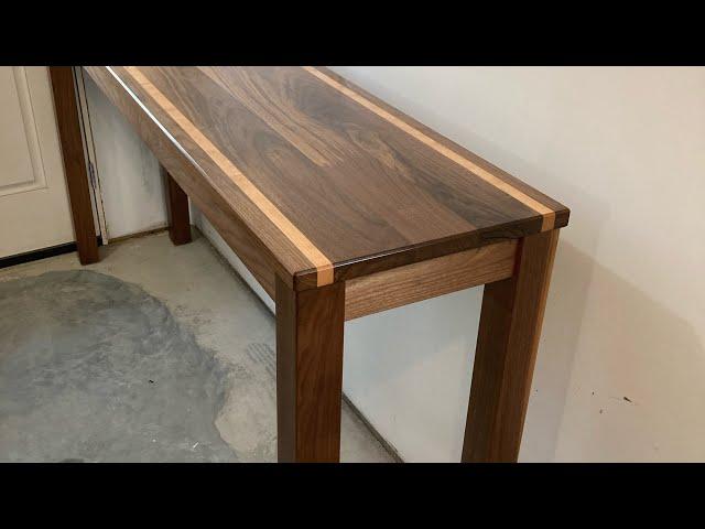 Walnut Table with Cherry Stripes