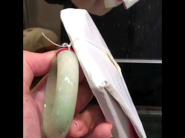 玉滿堂翡翠 - 白底青福鈪 保證天然A玉