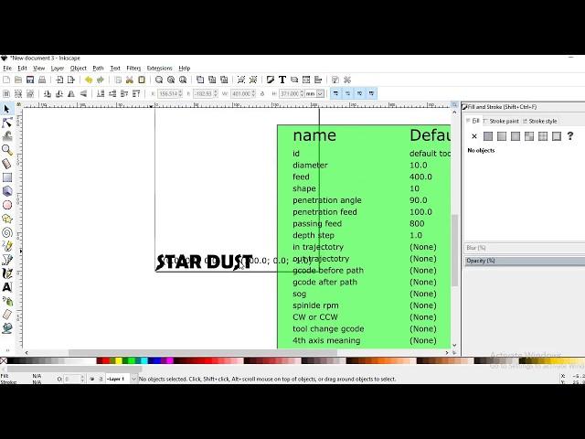 Inkscape TEXT to GCODE(*.ngc) to gbrl control