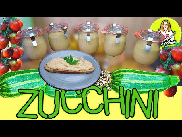 Zucchini Brotaufstrich, lecker, gesund, haltbar, Vegan