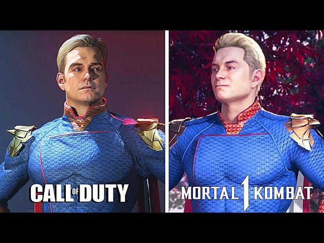 Call of Duty vs MortaL Kombat - Homelander Graphic & Voices Comparison