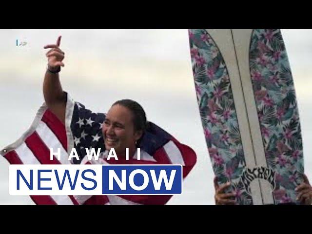 Hawaii surfer Carissa Moore hopes to strike gold for a second time at the Paris Olympics