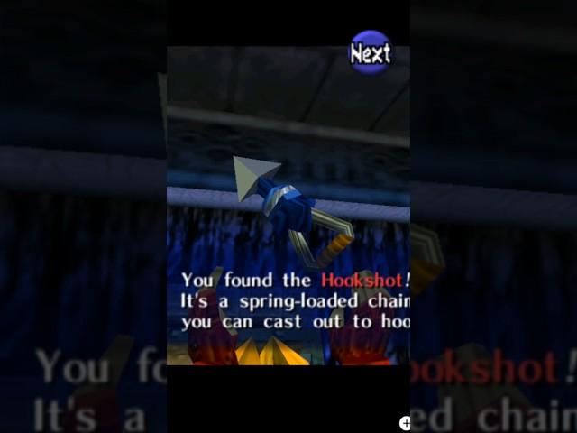 Getting the Hookshot in oot.#zelda #link #ocarinaoftime #oot #shorts #short #hookshot #item