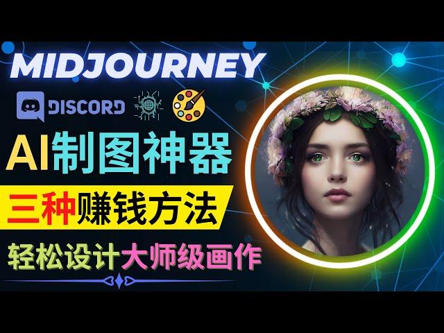 利用AI制图神器Midjourney赚钱的3种方法｜Midjourney的注册和使用方法，如何使用Midjourney制作大师级画作 ｜Midjourney作品的版权界定