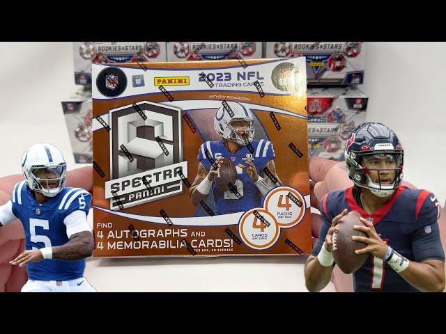 Opening a 2023 Panini Spectra Football Hobby Box + HUGE ROOKIE RPA HIT!