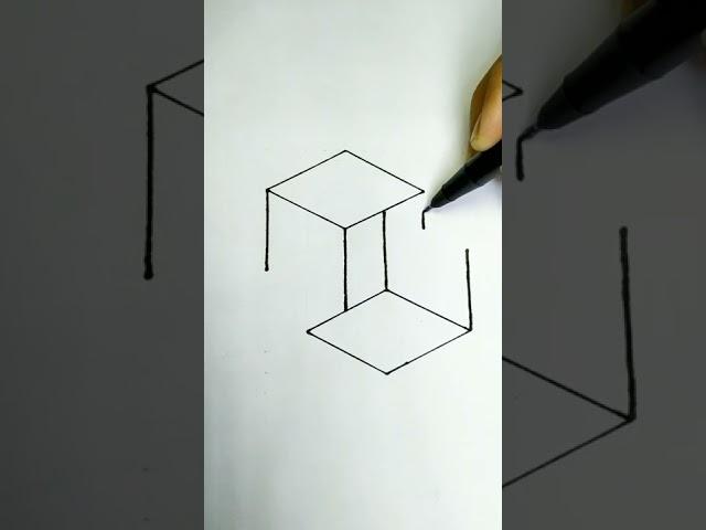 Easy optical illusion draw | #shorts