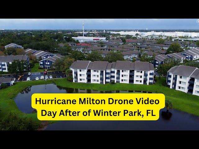 Hurricane Milton Drone Video of Orlando, Florida