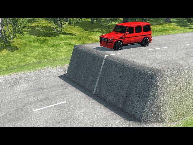 Cars vs Unfinished Road #2 – BeamNG.Drive