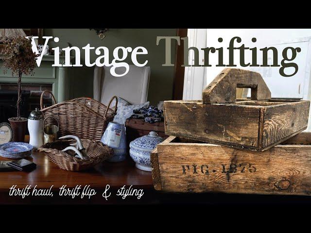 Quaint Vintage Shop Browsing, Goodwill Vintage Thrift Haul & A Charming Thrift Flip!