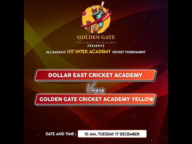 GOLDAN GATE C A PRESENTS ALL KARACHI U17 INTER ACADEMY CRICKET TOURNAMENT MATCH NO 4 AR PRODUCTION