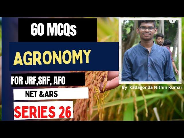 Series- 26 mock test of Agronomy For ICAR-SRF,JRF, NET and AFO