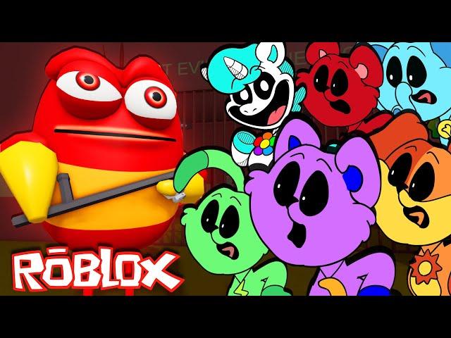 CatNap & Smiling Critters ESCAPE RED LARVA BARRY'S PRISON RUN in Roblox!